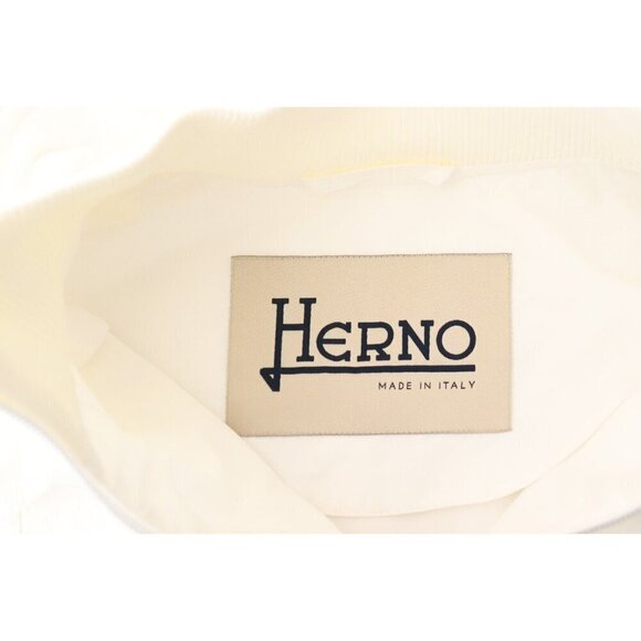 Herno Women Size IT42 US6 White Drawstring Hooded Jacket A-Line Parka Coat $1195 - Picture 4 of 9